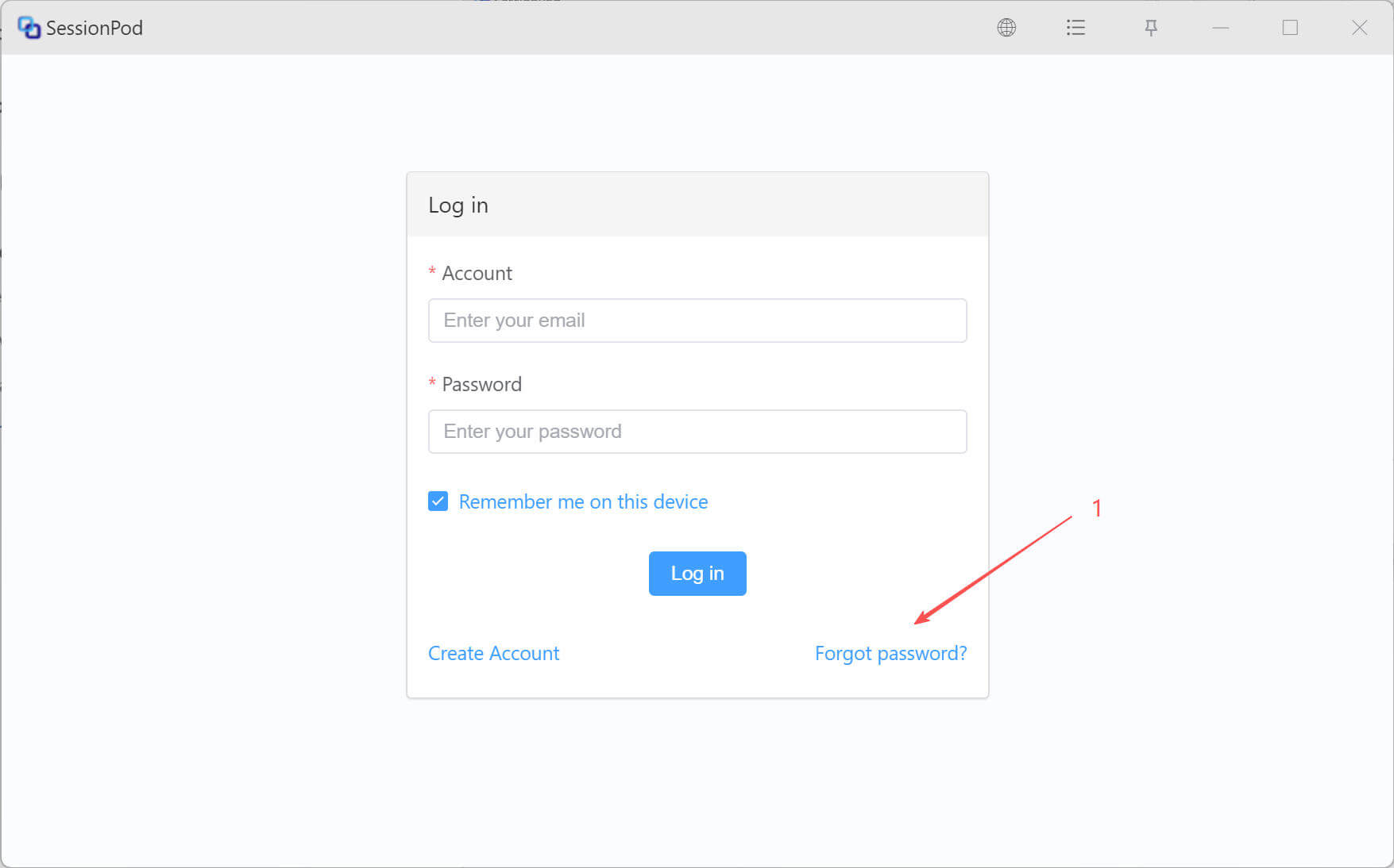 Click forgot password