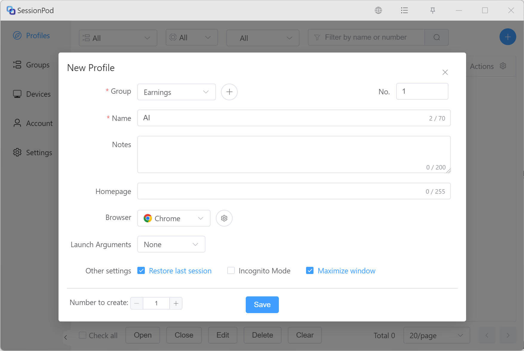 Configure basic information
