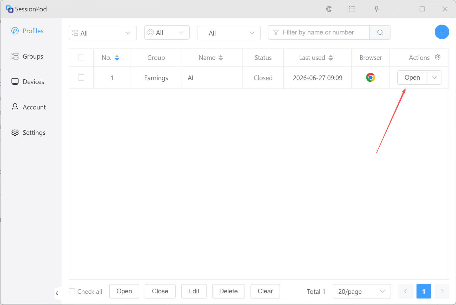 Launch browser